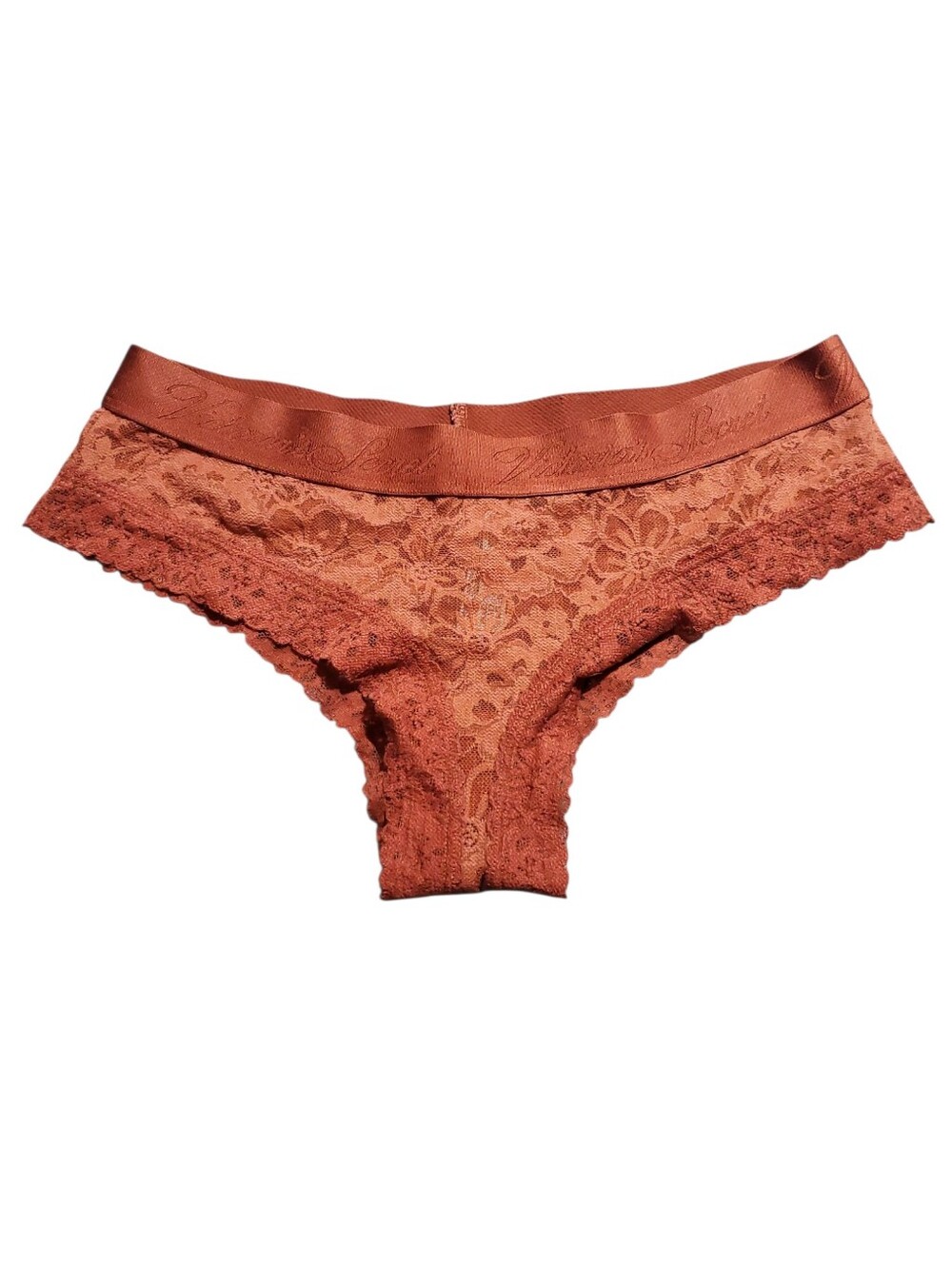 Victoria's Secret Lace Cheeky Panty - Rust Brown